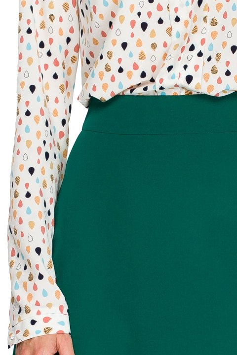 Bluzka damska boho z nadrukiem i wiązaniem długi rękaw ecru S134 Bluzka damska boho z nadrukiem i wiązaniem długi rękaw ecru S134