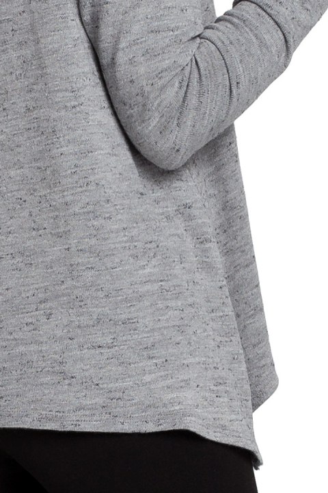 Sweter damski z asymetrycznym dołem szary S149 Sweter damski z asymetrycznym dołem szary S149