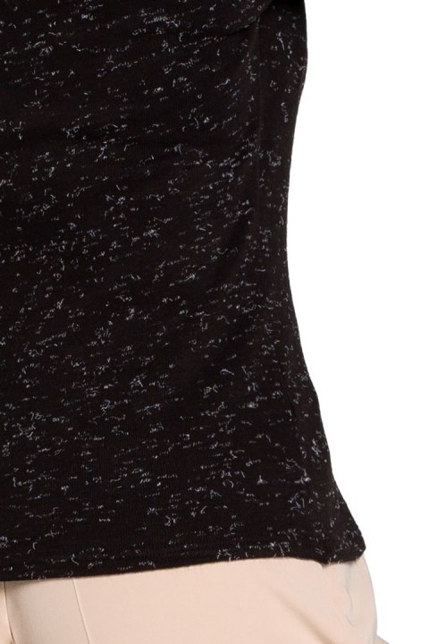 Sweter damski z dekoltem typu łódka czarny S148 Sweter damski z dekoltem typu łódka czarny S148