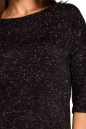 Sweter damski z głębokim dekoltem czarny S150