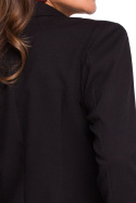 Żakiet damski zapinany na jeden guzik taliowany czarny S167