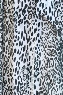Sukienka maxi o koszulowej górze i trapezowym dole biało-czarny A262