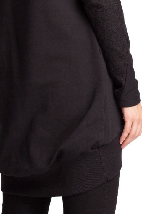 Bluza damska z koronką czarna b016 Bluza damska z koronką czarna b016