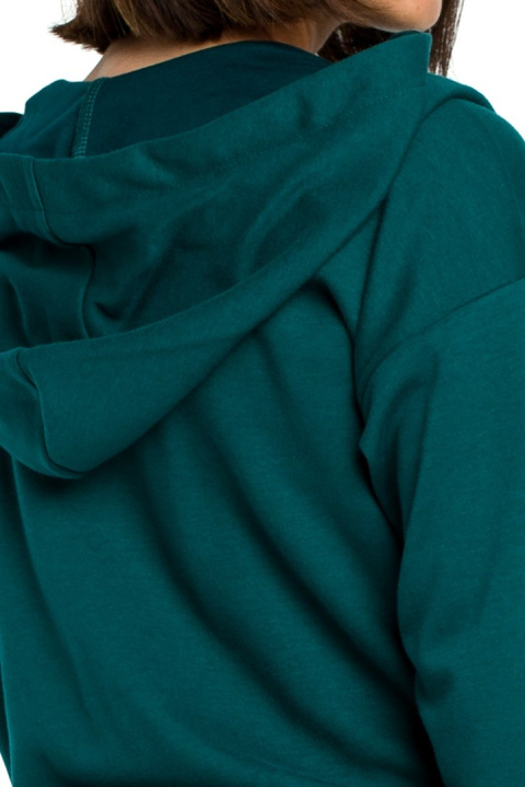 Bluza damska z kapturem i zakładką zielona B088 Bluza damska z kapturem i zakładką zielona B088