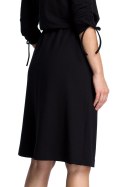 Sukienka z podciąganymi rękawami czarna b068