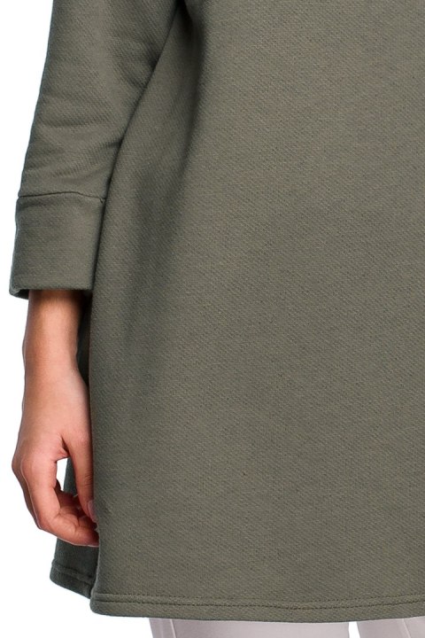 Tunika mini z guzikami z tyłu khaki B106 Tunika mini z guzikami z tyłu khaki B106