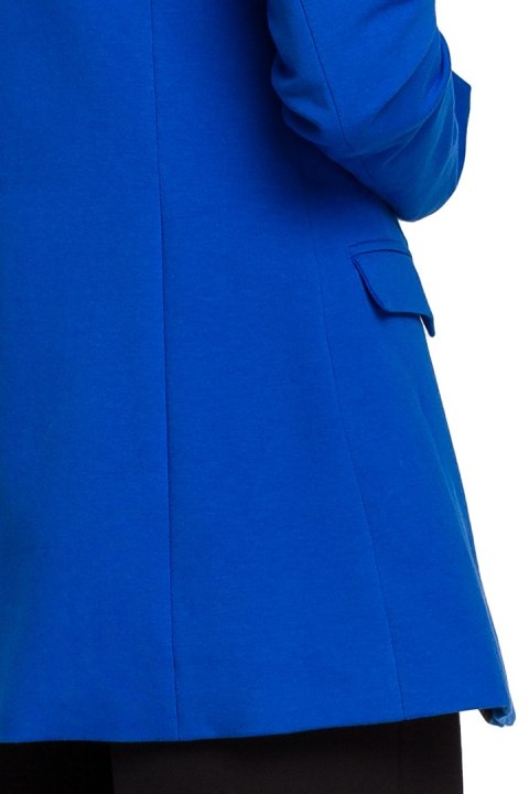 Żakiet damski Plus Size dzianinowy bez zapięcia chabrowy B103 Żakiet damski Plus Size dzianinowy bez zapięcia chabrowy B103