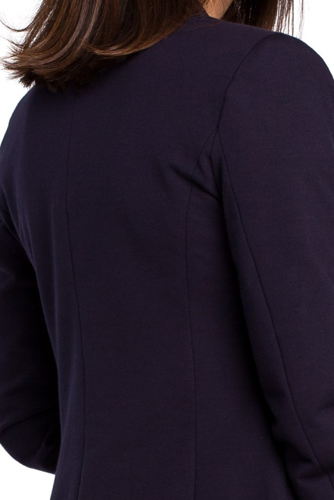 Żakiet damski Plus Size dzianinowy bez zapięcia granatowy B103 Żakiet damski Plus Size dzianinowy bez zapięcia granatowy B103