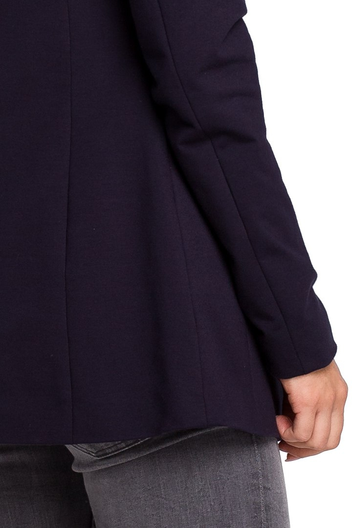 Żakiet damski Plus Size dzianinowy bez zapięcia granatowy B103 Żakiet damski Plus Size dzianinowy bez zapięcia granatowy B103