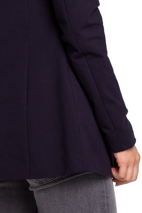 Żakiet damski Plus Size dzianinowy bez zapięcia granatowy B103 Żakiet damski Plus Size dzianinowy bez zapięcia granatowy B103