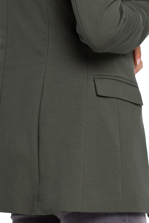Żakiet damski Plus Size dzianinowy bez zapięcia zielony B103 Żakiet damski Plus Size dzianinowy bez zapięcia zielony B103