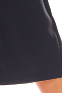 Spodnie damskie kuloty z wiązaniem w pasie nogawki 7/8 czarne A297