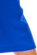 Spodnie damskie kuloty z wiązaniem w pasie nogawki 7/8 niebieskie A297