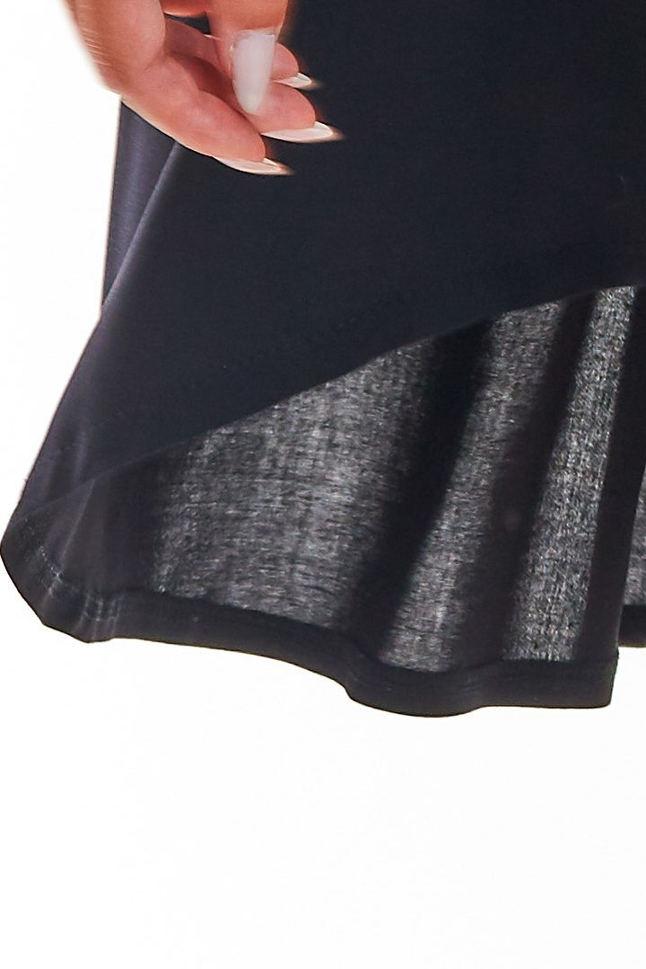 Sukienka koszulowa mini z wiskozy trapezowa zapinana czarna A300