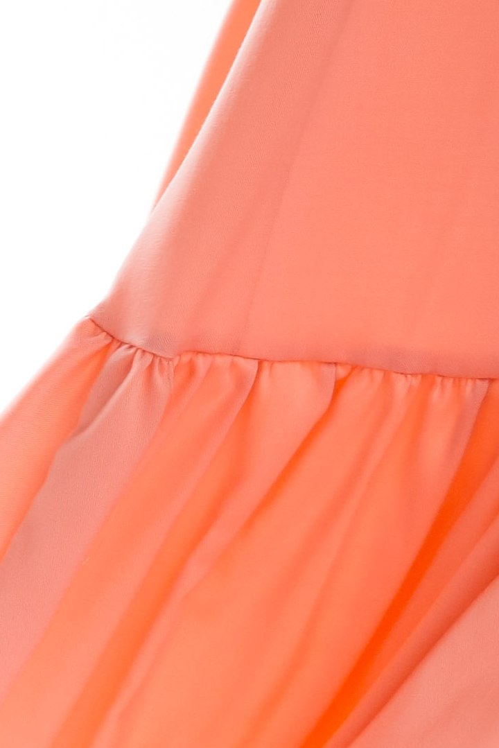 Letnia sukienka maxi z wiskozy luźna na ramiączkach pudrowy róż A307