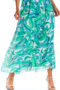 Letnia sukienka szyfonowa maxi na ramiączkach zwiewna zielona A311