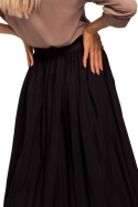 Spódnica midi plisowana czarna me466