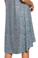 Sukienka midi bez rękawów z rozkloszowanym dołem miętowa B141