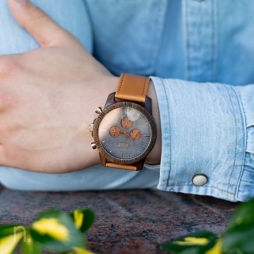 Zegarek Męski Drewniany Neatbrand CHRONO 44 MM N087 Zegarek Męski Drewniany Neatbrand CHRONO 44 MM N087