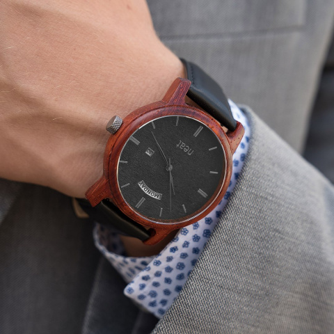 Zegarek Męski Drewniany Neatbrand KNIGHT 43 MM N084 Zegarek Męski Drewniany Neatbrand KNIGHT 43 MM N084