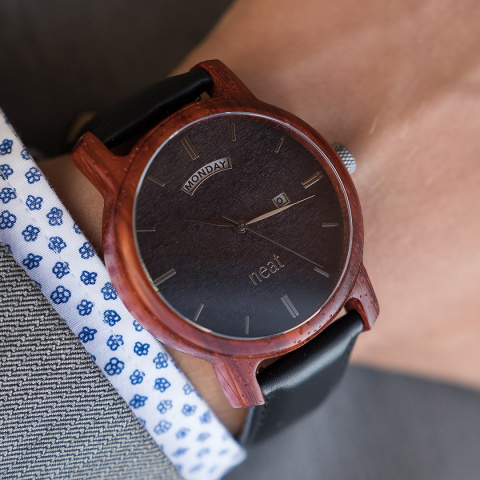 Zegarek Męski Drewniany Neatbrand KNIGHT 43 MM N084 Zegarek Męski Drewniany Neatbrand KNIGHT 43 MM N084