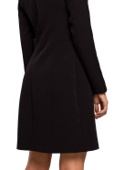 Sukienka żakietowa midi zapinana na guzik długi rękaw czarna S217