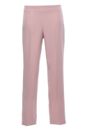 Spodnie damskie cygaretki gładkie z paskiem i gumą różowe K055