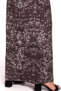 Letnia sukienka maxi na ramiączkach z nadrukiem szara B152