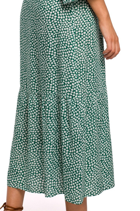 Sukienka maxi w kwiaty rozkloszowana z wiskozą dekolt V m1 S222 Sukienka maxi w kwiaty rozkloszowana z wiskozą dekolt V m1 S222