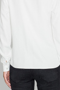 Klasyczna koszula damska z wiskozy z długim rękawem ecru M581