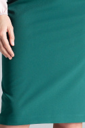 Elegancka spódnica dopasowana midi za kolano z wiskozą zielona L029