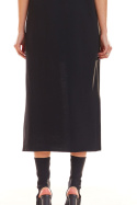 Długa kamizelka damska dresowa z kieszeniami po bokach czarna M197