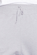 Spodnie damskie dresowe z wiązaniem i obniżonym krokiem szare M025