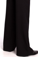 Eleganckie spodnie damskie palazzo z szerokimi nogawkami czarne B164