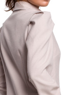 Klasyczna koszula damska taliowana zapinana na guziki beżowa B165