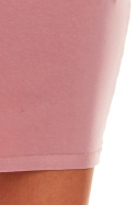 Letnia sukienka bombka mini z krótkim rękawem różowa M209