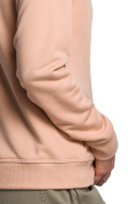 Bluza damska z nadrukiem i długim rękawem dzianina beżowa B167