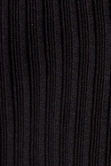 Bluzka damska prążkowana z długim bufiastym rękawem czarna me526