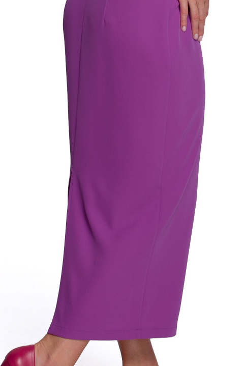 Elegancka sukienka ołówkowa midi z długim rękawem lawendowa K079 Elegancka sukienka ołówkowa midi z długim rękawem lawendowa K079