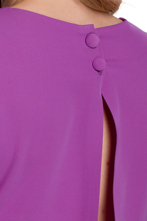 Elegancka sukienka ołówkowa midi z długim rękawem lawendowa K079 Elegancka sukienka ołówkowa midi z długim rękawem lawendowa K079