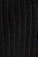Bluzka damska prążkowana z długim rękawem i dekoltem V czarna me545