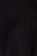 Sukienka ołówkowa dopasowana midi z półgolfem prążkowana czarna me542