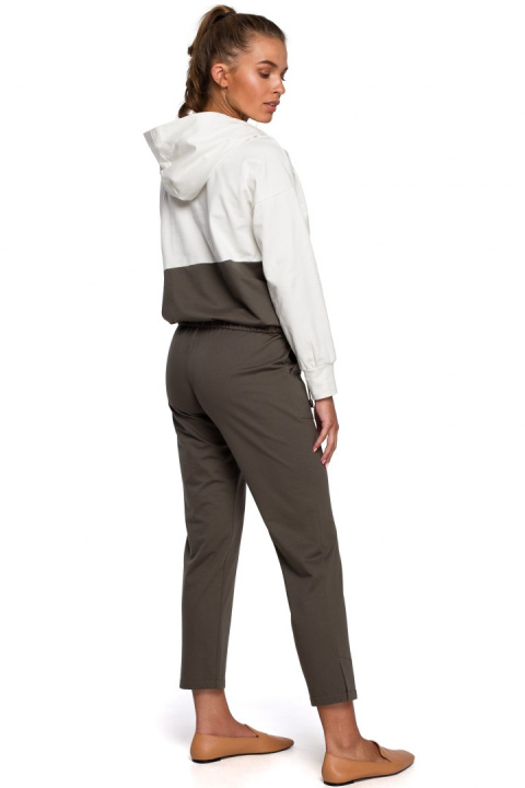 Bluza damska z kapturem dwukolorowa dresowa dzianinowa m2 S229 Bluza damska z kapturem dwukolorowa dresowa dzianinowa m2 S229