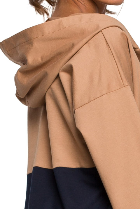 Bluza damska z kapturem dwukolorowa dresowa dzianinowa m3 S229 Bluza damska z kapturem dwukolorowa dresowa dzianinowa m3 S229