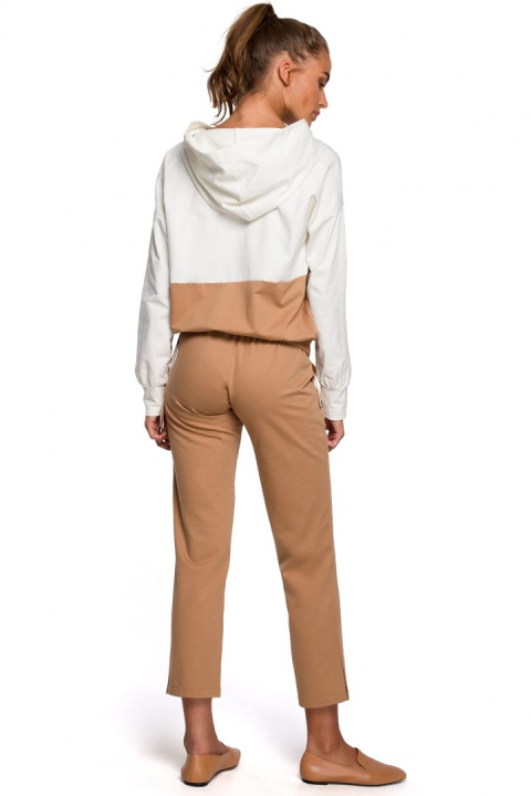 Bluza damska z kapturem dwukolorowa dresowa dzianinowa m1 S229 Bluza damska z kapturem dwukolorowa dresowa dzianinowa m1 S229