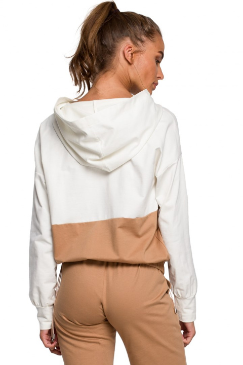 Bluza damska z kapturem dwukolorowa dresowa dzianinowa m1 S229 Bluza damska z kapturem dwukolorowa dresowa dzianinowa m1 S229