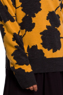 Sweter damski oversize z kimonowymi rękawami i dekoltem V m3 BK056