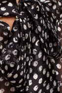 Elegancka bluzka damska szyfonowa w groszki długi rękaw m1 S235