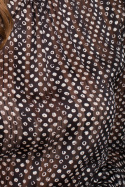 Sukienka szyfonowa midi w groszki z falbaną długi rękaw m1 S238