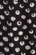 Sukienka rozkloszowana midi szyfonowa z falbaną w groszki m1 S237
